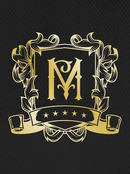M Buchstabe Gold