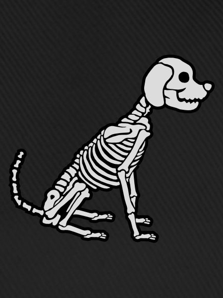 Halloween Skeleton Dog Design
