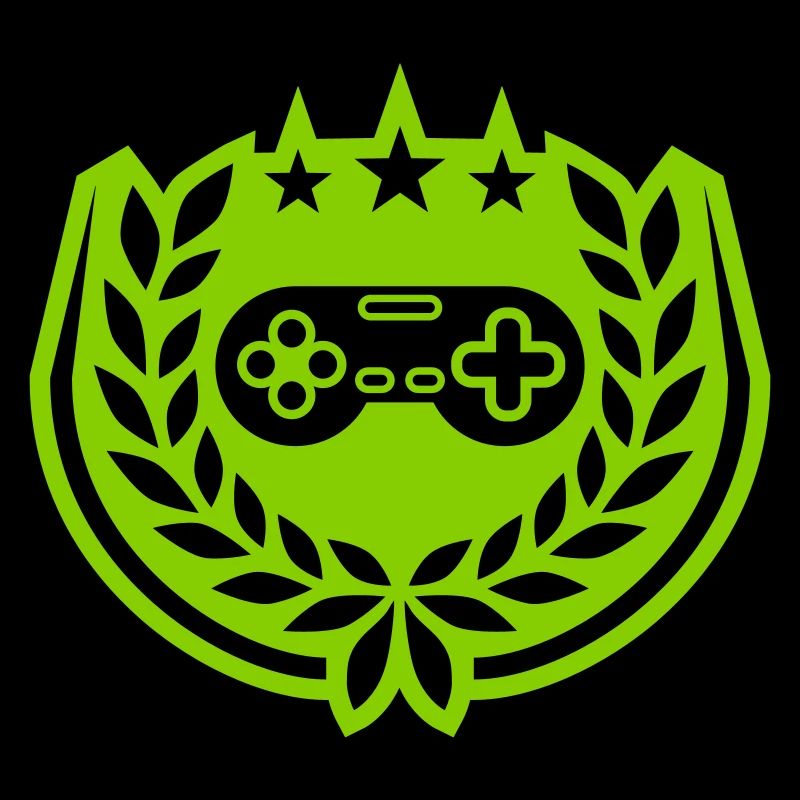 Retro Controller Sterne Lorbeerkranz