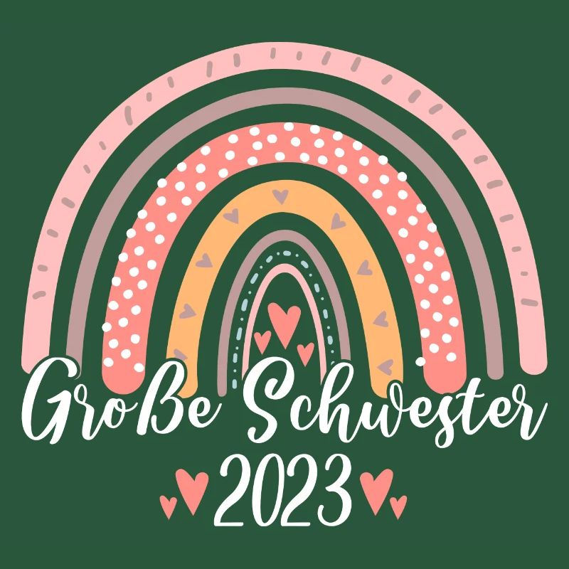 Große Schwester 2023 Boho Regenbogen Mädchen