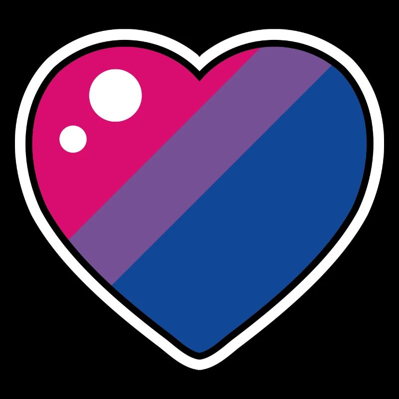 Herz (Bisexuelle Flagge)