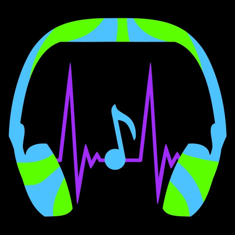 Kopfhörer Note Musiknote Puls Frequenz Herzschlag