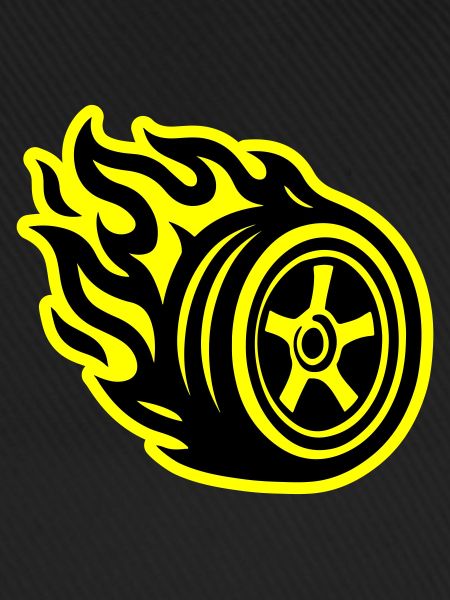 Tire Flame Car
