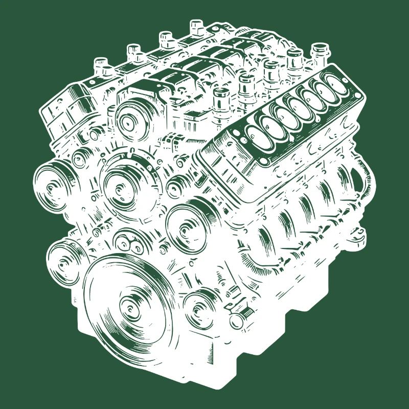 Engine Block Cylinder Displacement Fan Engine