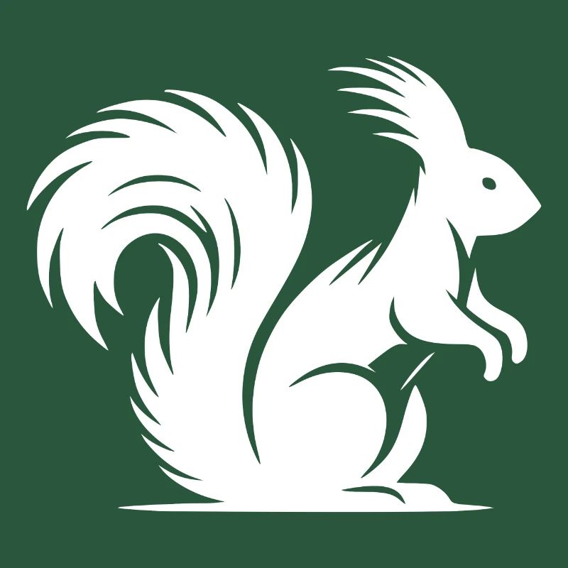 Putziges Eichhörnchen mit buschigem Schwanz