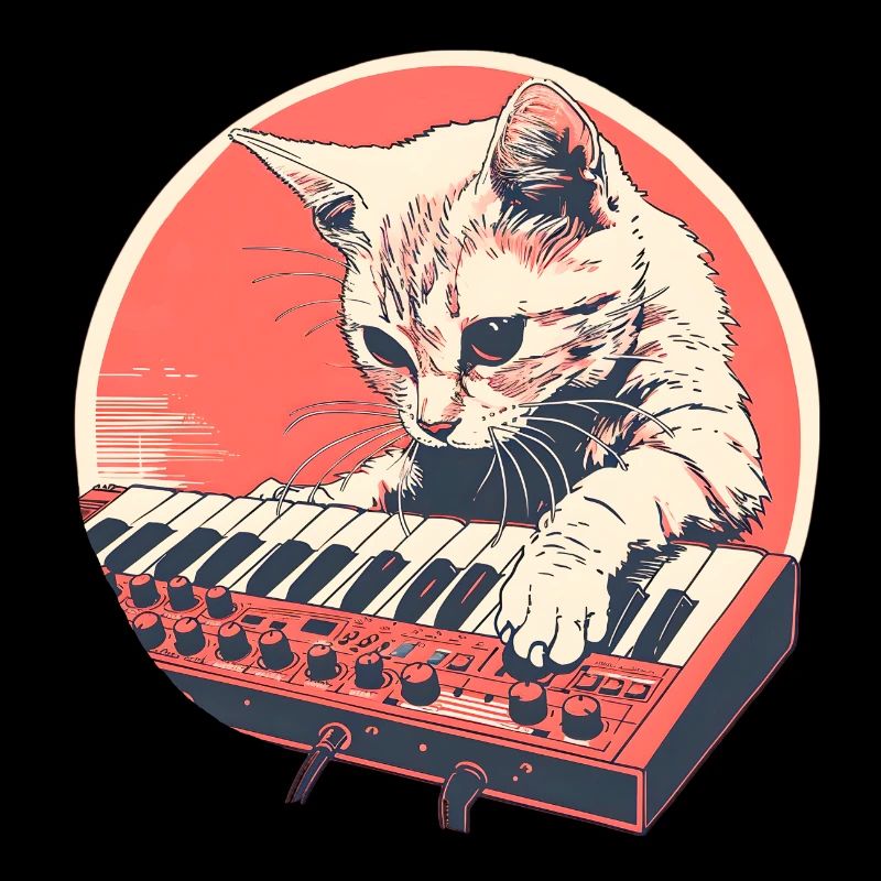 Synth Cat Stil Vintage
