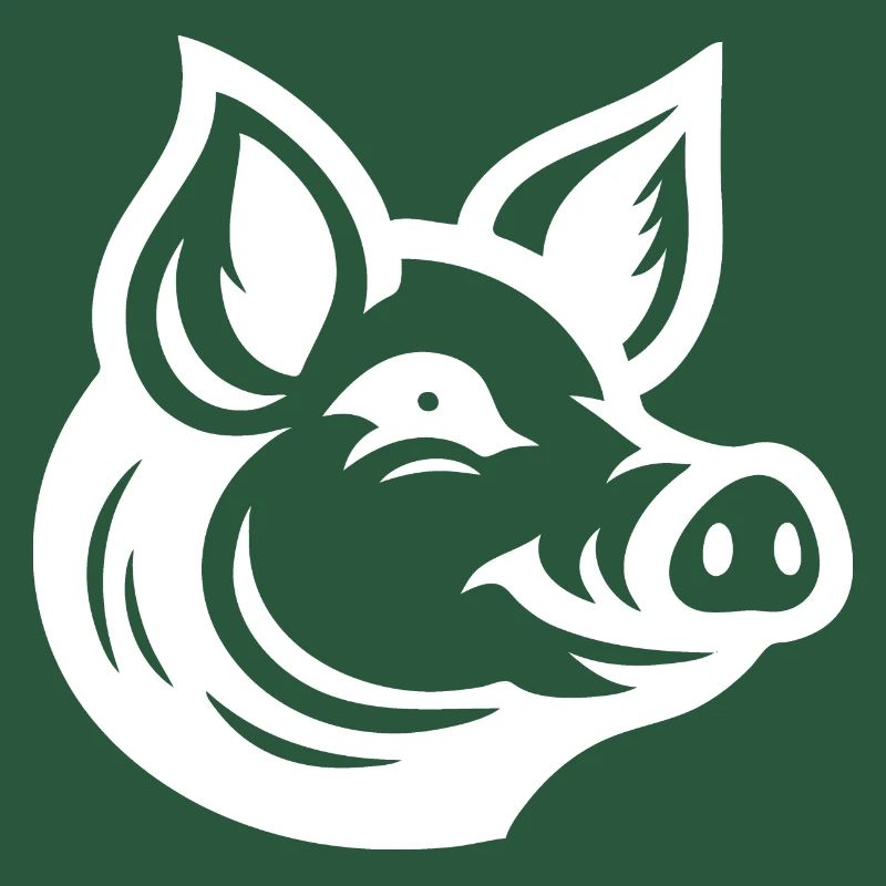 Conception de silhouettes de cochon domestique mignon