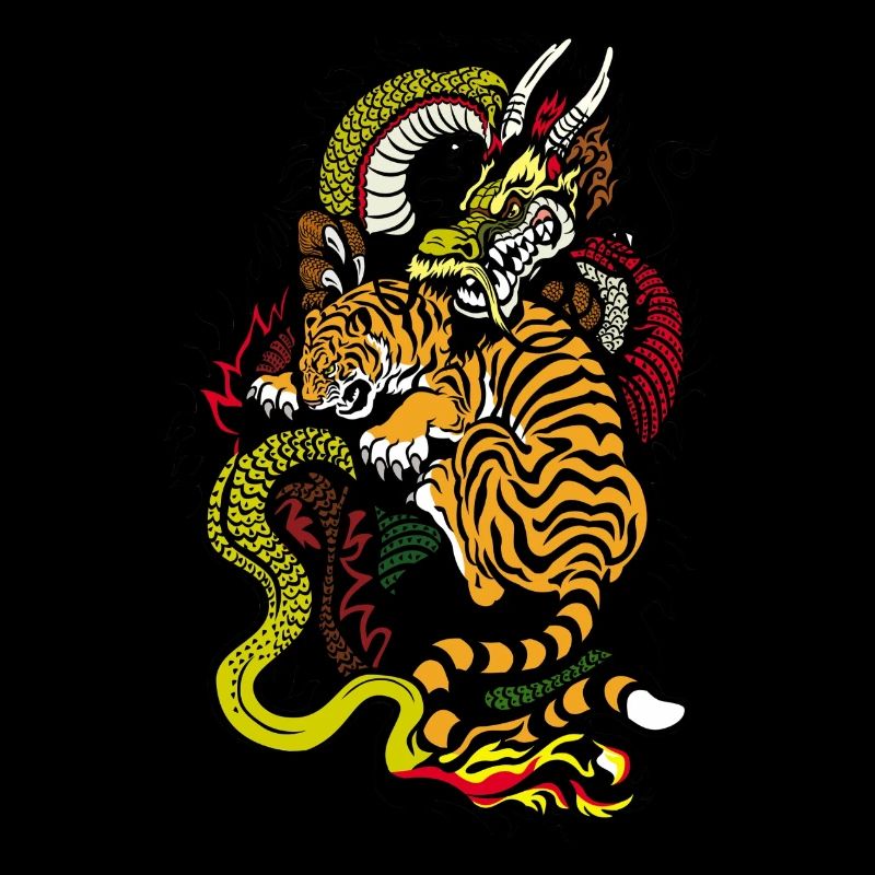 Drache Schlange Tiger