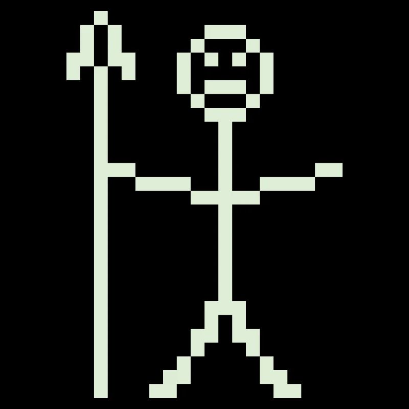 Strichmännchen Krieger Pixelart