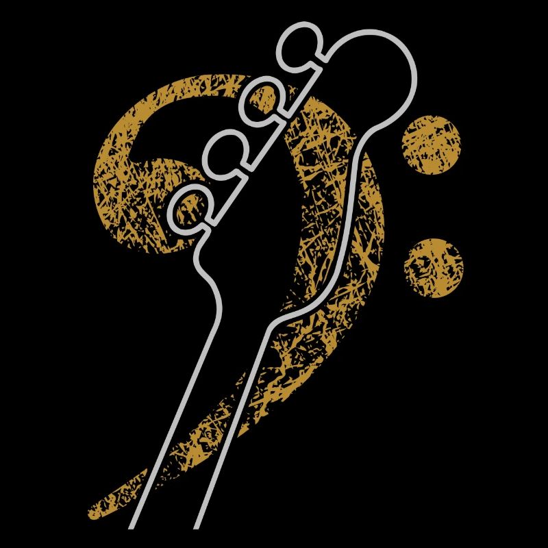 Clé de basse, clé de basse, distre de guitare basse