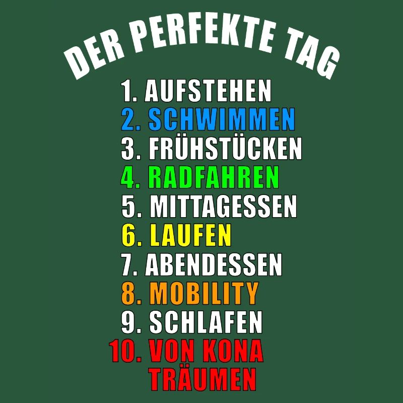 DER PERFEKTE TAG GESCHENK TRIATHLON TRIATHLET TRI