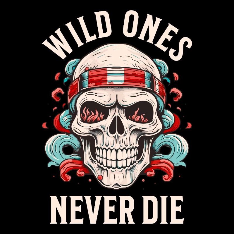 Skull Skull Skeleton Motorcycle Biker Gang
