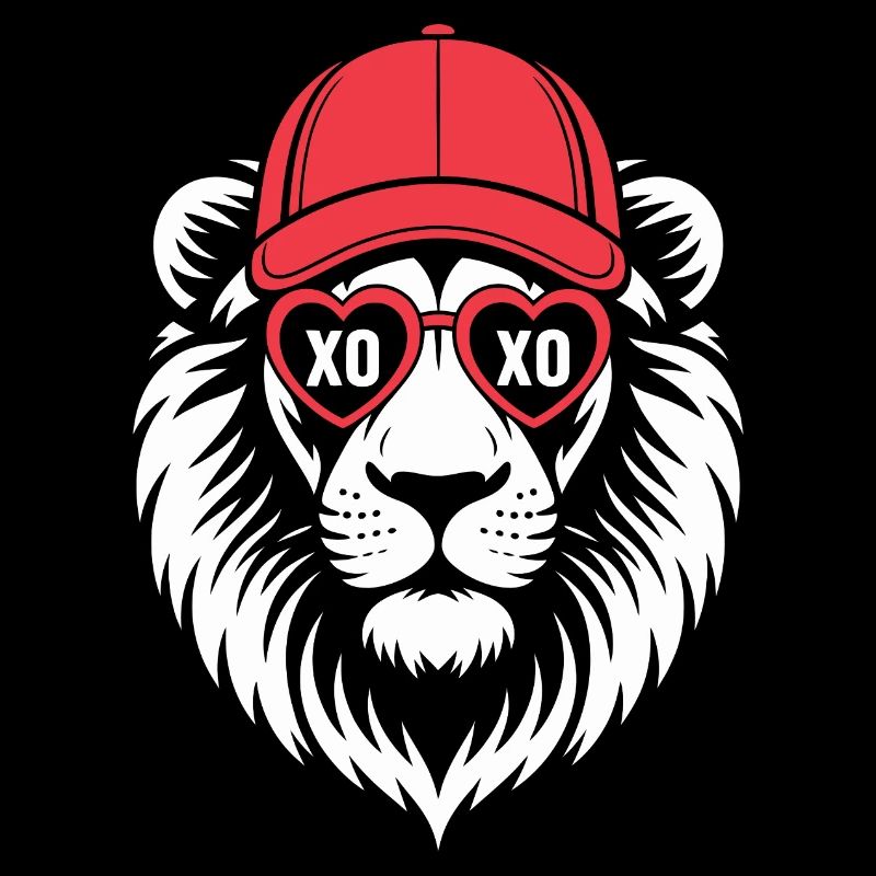 Lion XO Hearts Cap