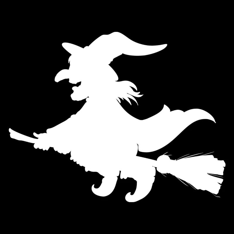 Sorcière sur balai