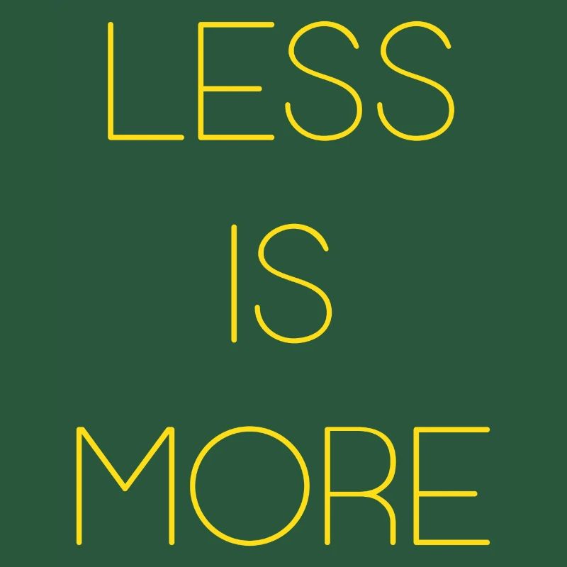 Moins, c’est plus