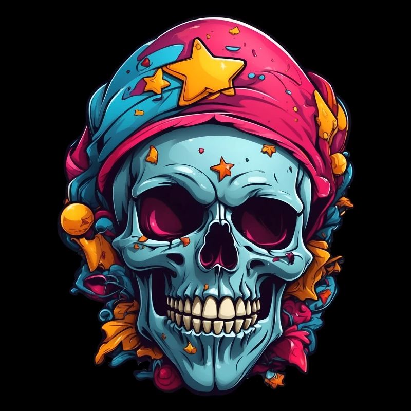 Dekorativer bunter Skull