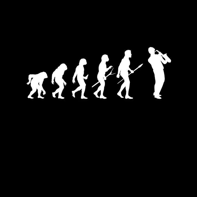 Evolution Saxophon Geschenk Musik Jazz Musiker