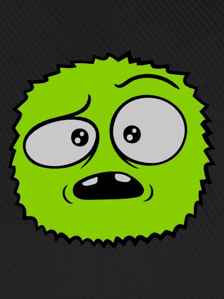 Hairy monster skeptical face