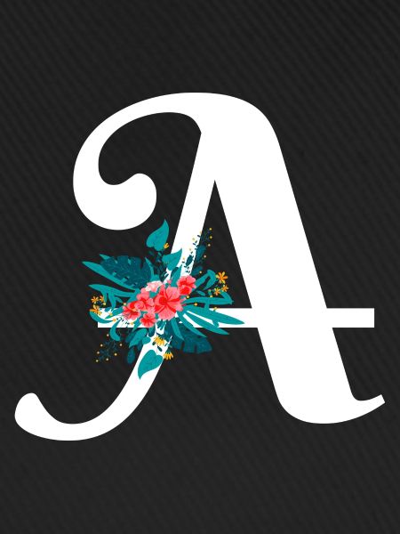 letter A flowery