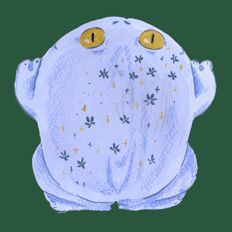 Frog toad in pastel