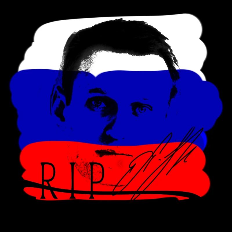 Navalny,héros, Russie, déchirure, drapeau