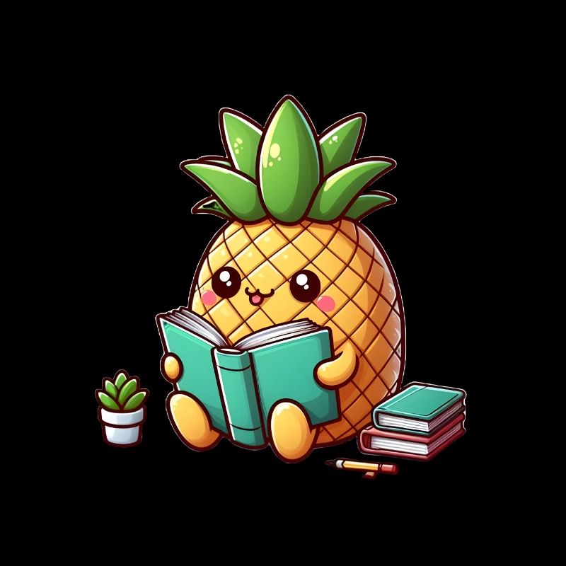 Lesende Ananas