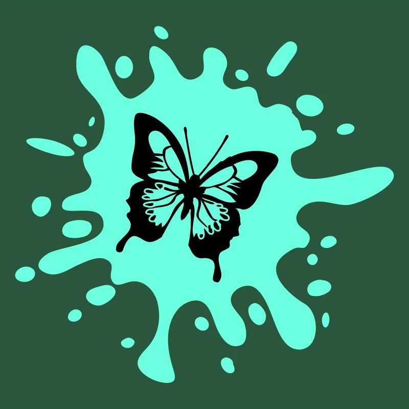 Papillon éclaboussures de couleur
