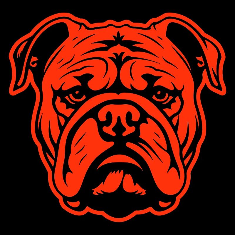 Tête de chien bouledogue