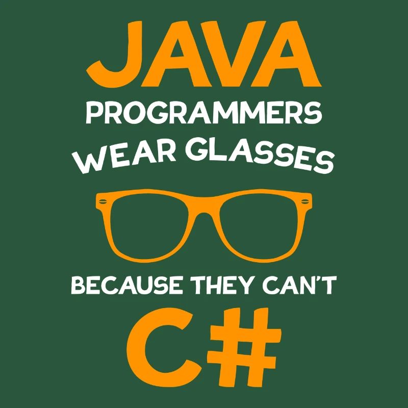 Programmeur Java porte des lunettes Programmeur C #