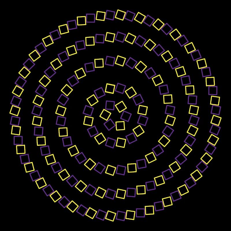 Optical illusion spiral
