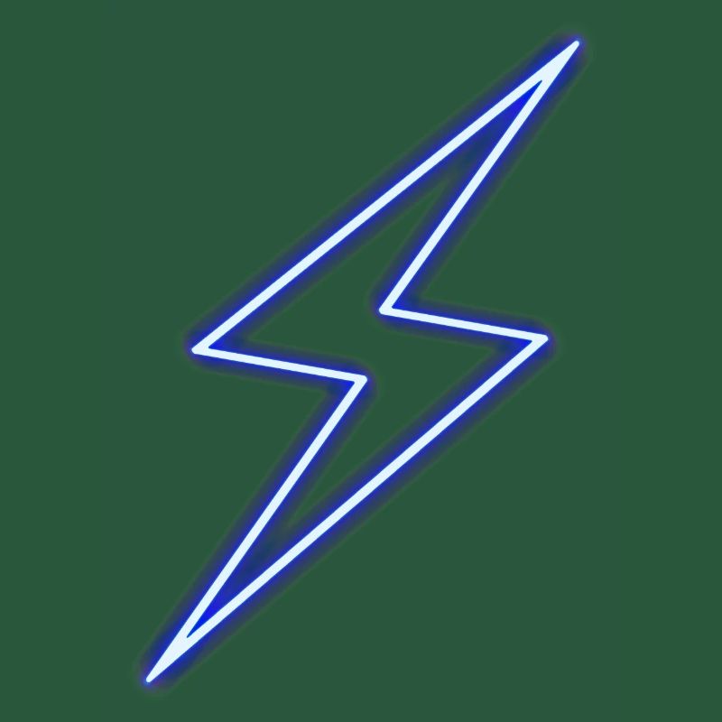 Neon Lightning Bolt