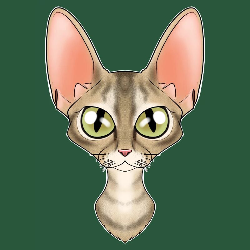 Cat Lover I Cat Face I Devon Rex Cat