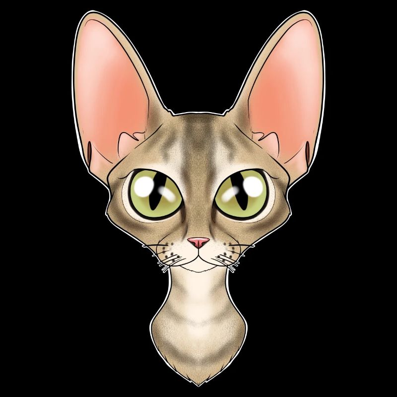 Cat Lover I Cat Face I Devon Rex Cat
