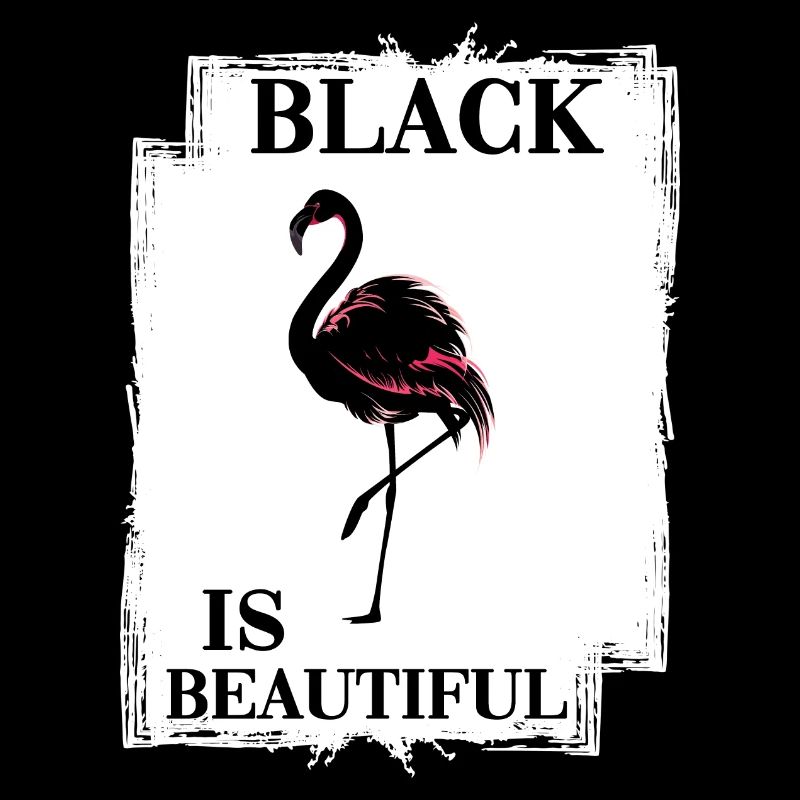 flamant rose noir préfère noir noir beau