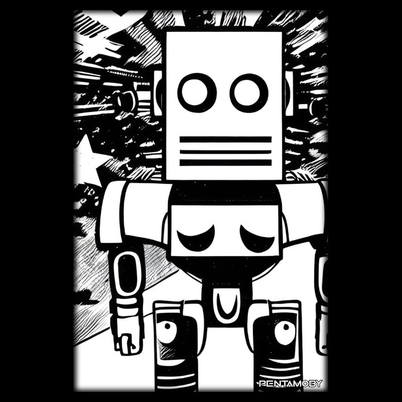 Roboter Comic Zukunft Cyborg Maschine Technik