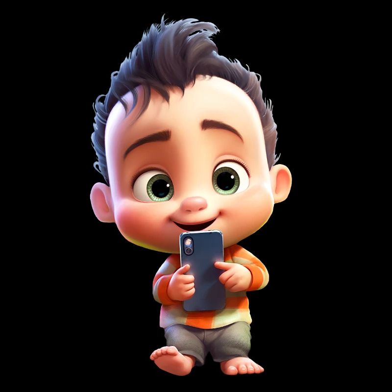 Garçon de smartphone