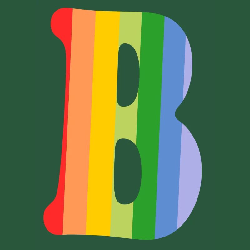 Buchstabe B Regenbogen