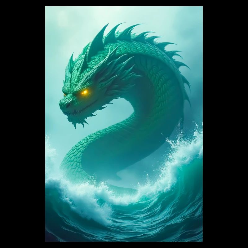 Énorme serpent encerclant le monstre de Midgard