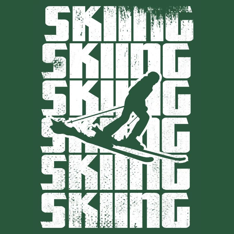 Lustiger Skifahrer