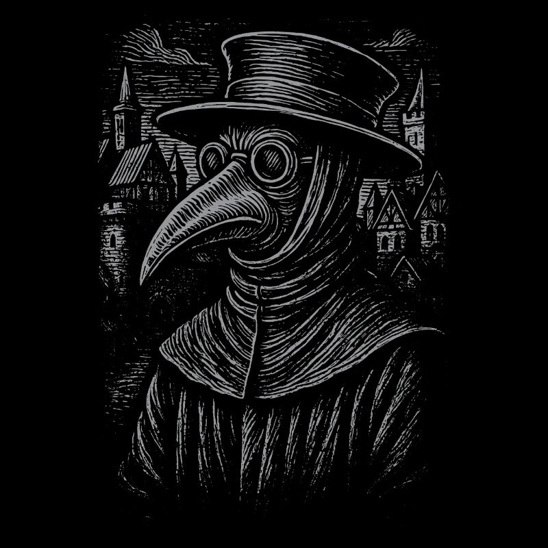 Conception de portrait de médecin de la peste mystique