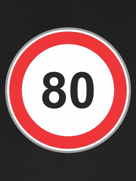 Road sign 80