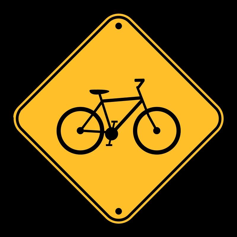 Signboard Bicycle Sign Note Warning Zone