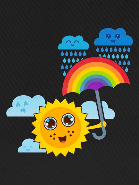 Sun & Rainbow Umbrella