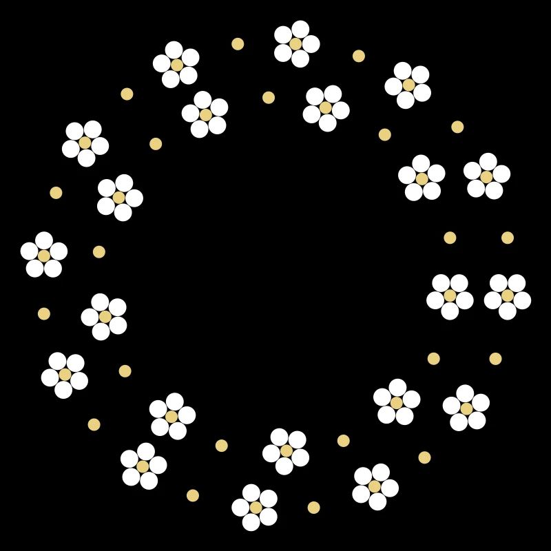 Gänseblümchen Blumen Dekor Daisy Kreis Rahmen