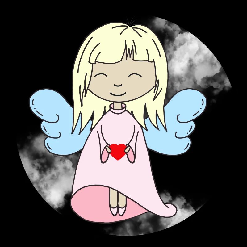 Ange avec cœur