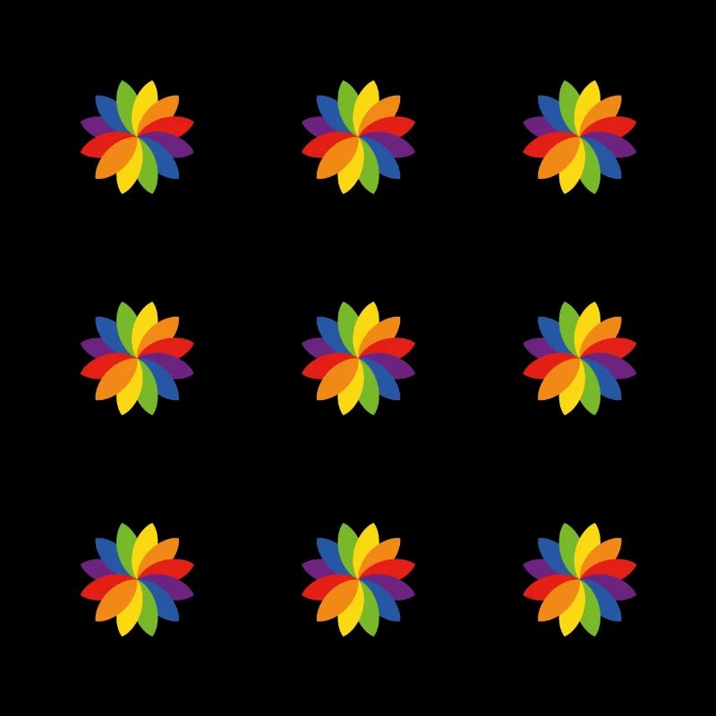 Helles Regenbogenblumenmuster