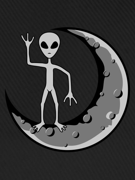 Moon Alien waves standing