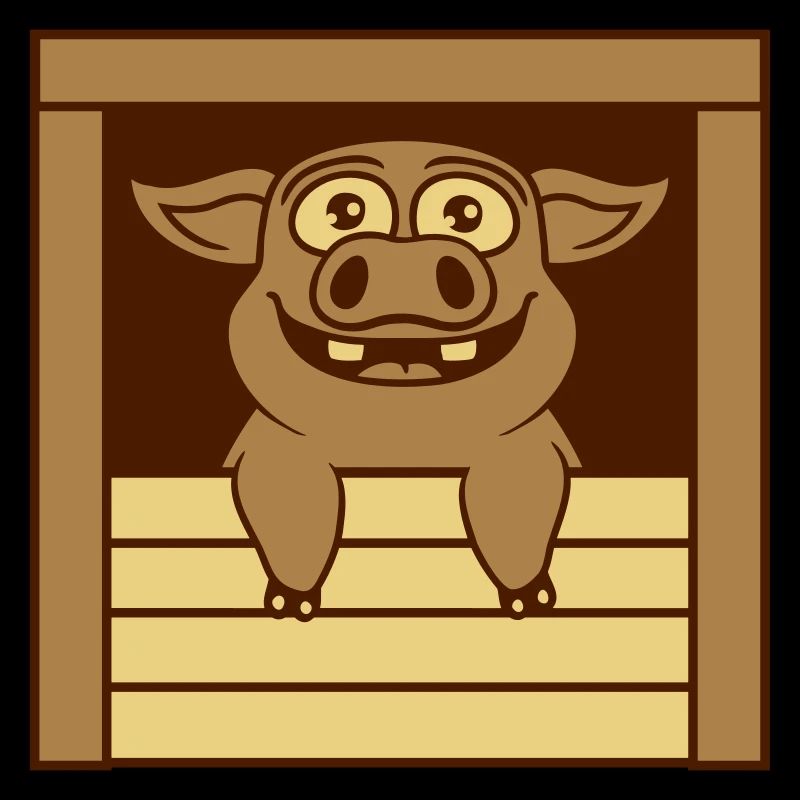 Comic drôle de cochon d’écurie