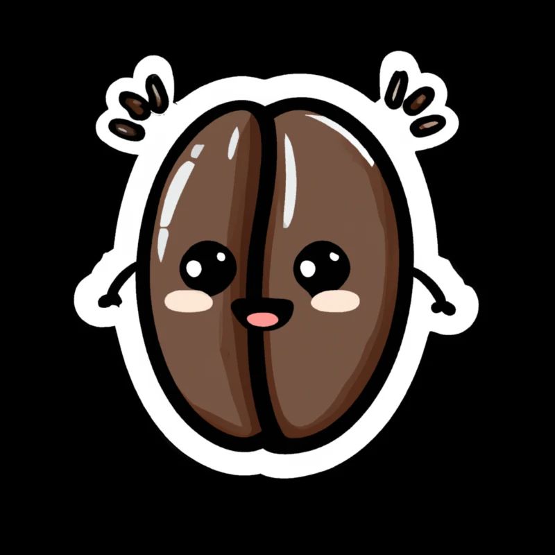 Kawaii Kaffeebohne