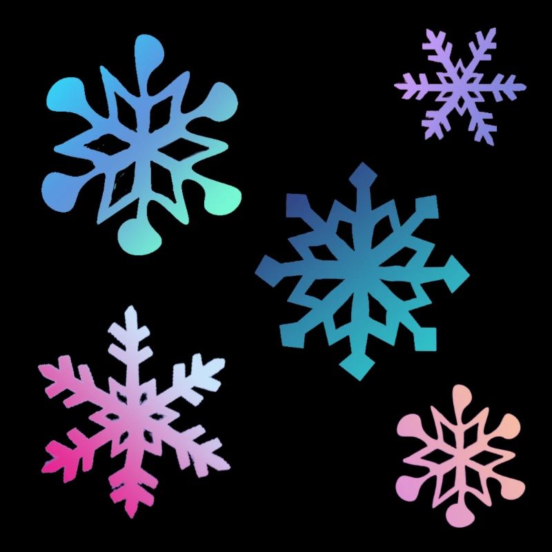 Bunte Schneeflocken
